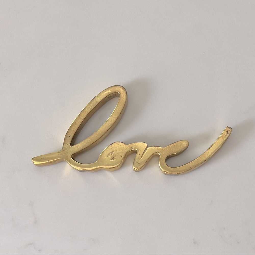 West Elm Brass LOVE Object